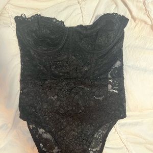 Zara lace corset bodysuit